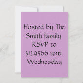 イースターブランチバニーオンエッグ招待状 招待状 (裏面)