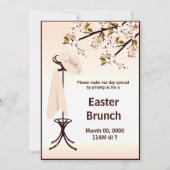 イースターブランチパーティーレディーズフローラ招待状 招待状 (正面)