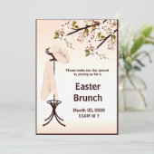 イースターブランチパーティーレディーズフローラ招待状 招待状 (スタンド正面)