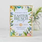 イースターブランチパーティー水彩フローラ 案内状 (スタンド正面)