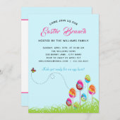 イースターブランチフローラエッグモダンカスタム 招待状 (正面/裏面)