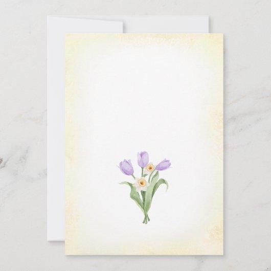 イースターブランチ卵狩りイエローキュートバニー 招待状 (裏面)