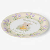 イースターブランチ卵狩りイエローバニーチューリップ ペーパープレート (アングル)
