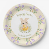 イースターブランチ卵狩りイエローバニーチューリップ ペーパープレート (正面)
