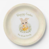 イースターブランチ卵狩りイエローバニーファミリー名 ペーパープレート (正面)
