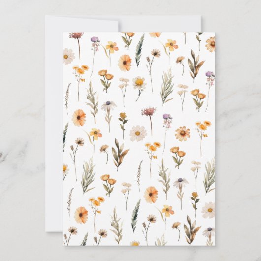 イースターブランチ卵狩りバニーワイルドフラワーフローラ 招待状 (裏面)