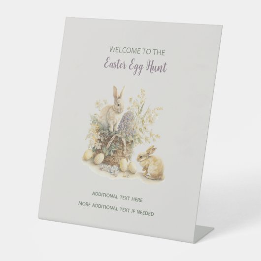 イースターブランチ卵狩りフードテーブルペデスタルサイン 台座サイン (正面)