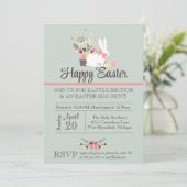 イースターブランチ招待状、イースターエッグ狩り招待状 招待状 (スタンド正面)