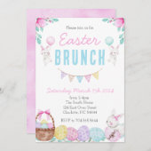 イースターブランチ招待状、イースターランチ招待状 招待状 (正面/裏面)