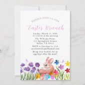 イースターブランチ水の色バニーラビットエッグフローラ 招待状 (正面)