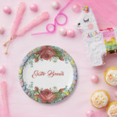 イースターブランチ素朴バラ卵リースフローラ ペーパープレート (パーティー)