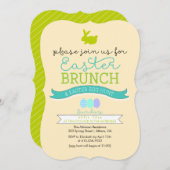 イースターブランチ&イースターエッグ狩り招待状 招待状 (正面/裏面)