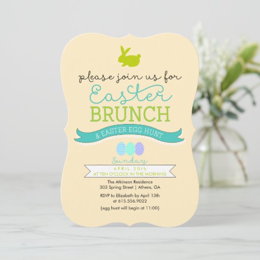 イースターブランチ&イースターエッグ狩り招待状 招待状 (スタンド正面)