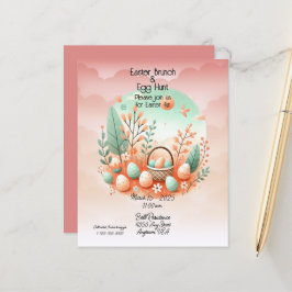 イースターブランチ&エッグ狩りオレンジグリーン