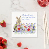 イースターブランチ&エッグ狩りカスタムフローラ スタンダードカクテルナプキン (インサイチュ)