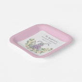 イースターブランチ&エッグ狩りバニーフローラピンク ペーパープレート (傾斜あり)