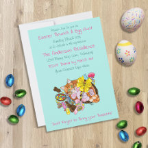 イースターブランチ&エッグ狩り猫