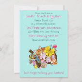 イースターブランチ&エッグ狩り猫 招待状 (正面)