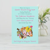 イースターブランチ&エッグ狩り猫 招待状 (スタンド正面)