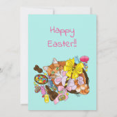 イースターブランチ&エッグ狩り猫 招待状 (裏面)