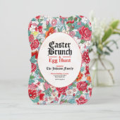 イースターブランチ&エッグ狩り装飾招待状 (スタンド正面)