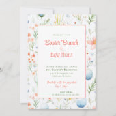 イースターブランチ&エッグ狩り |イースターエッグ&フラワー シーズンカード (正面)