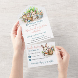 イースターブランチ&エッグ狩り オールインワン招待状