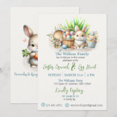 イースターブランチ&エッグ狩り 招待状 (正面/裏面)