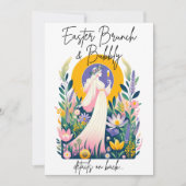 イースターブランチ&バブリー招待状カード+ダウンロード 招待状 (正面)