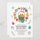 イースターブランチ。卵狩り。フローラ春招待 シーズンカード (正面/裏面)