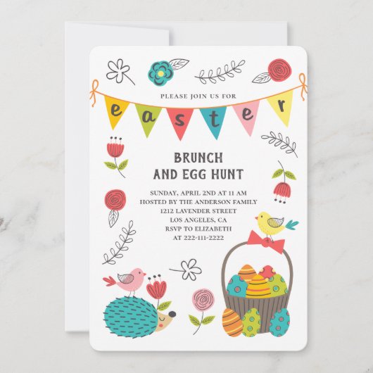 イースターブランチ。卵狩り。フローラ春招待 シーズンカード (正面)