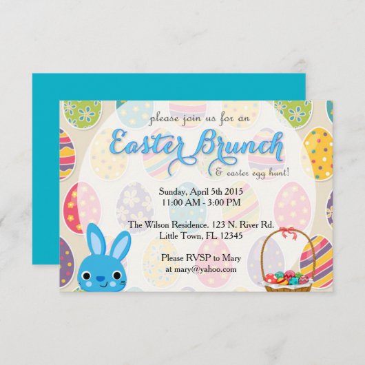 イースターブランチ 招待状 (正面/裏面)