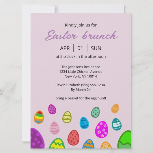 イースターブランチ 招待状 (正面)