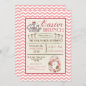 イースターブルンチイースター狩り誕生日招待状 招待状 (正面/裏面)