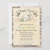 イースターブルンチ招待状-ラビット 招待状 (正面)