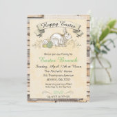 イースターブルンチ招待状-ラビット 招待状 (スタンド正面)