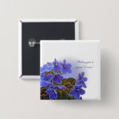 イースターブルーアフリカビオレット 缶バッジ (正面&裏面)