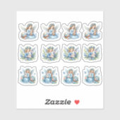 イースターブルーエンジェルスとウサギ シール (シート)