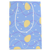 イースターブルー、グリーン、イエローのミニマリスト ミディアムペーパーバッグ (正面)