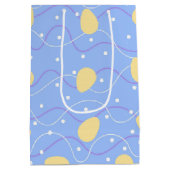 イースターブルー、グリーン、イエローのミニマリスト ミディアムペーパーバッグ (裏面)