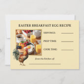 イースターブレックファーストロースターエッグフォトレシピカード (正面)