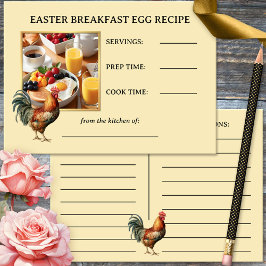イースターブレックファーストロースターエッグフォトレシピカード