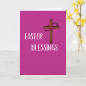 イースターブレッシングクロス ヴィンテージバニーカード カード (黄色い花)