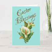 イースターブレッシング - イースターリリー カード (正面)