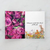 イースターブレッシング クロス ピンクローズ カード (内部)