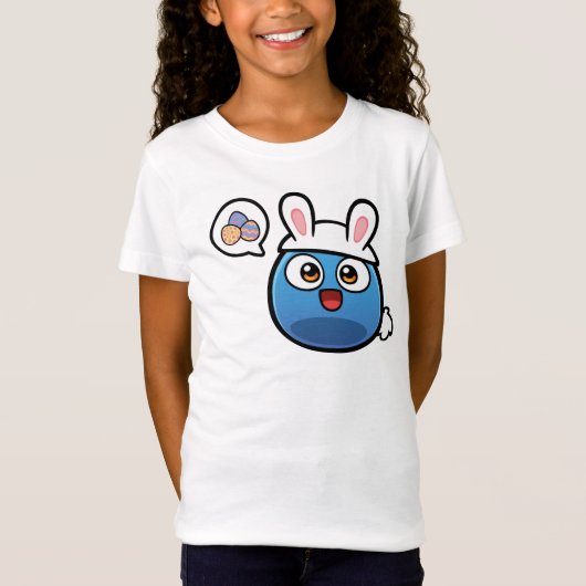 イースターブーイングの女の子のTシャツ Tシャツ (正面)