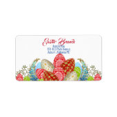 イースターブ数々のランチ色の卵グリーンフローラカスタムー ラベル (正面)