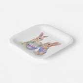 イースタープレートエッグバンニー ペーパープレート (傾斜あり)