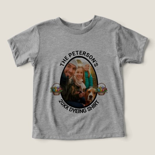 イースタープン | 2025年カスタム家族の写真染めシャツ (デザイン正面)