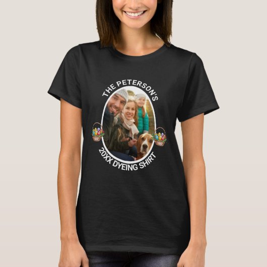 イースタープン | 2025年カスタム家族の写真染めシャツ Tシャツ (正面)